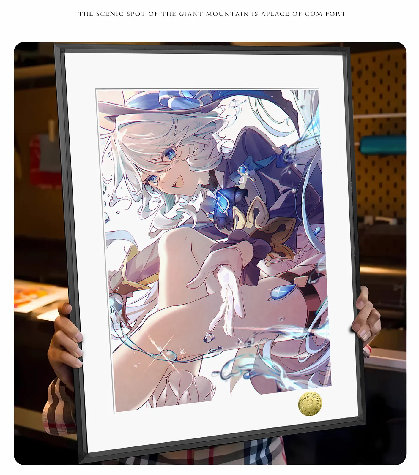 A3 & 4K Size Fontaine Furina Decorative Painting - Genshin Impact Decoration Painting - HuangGua Studio - Image 2