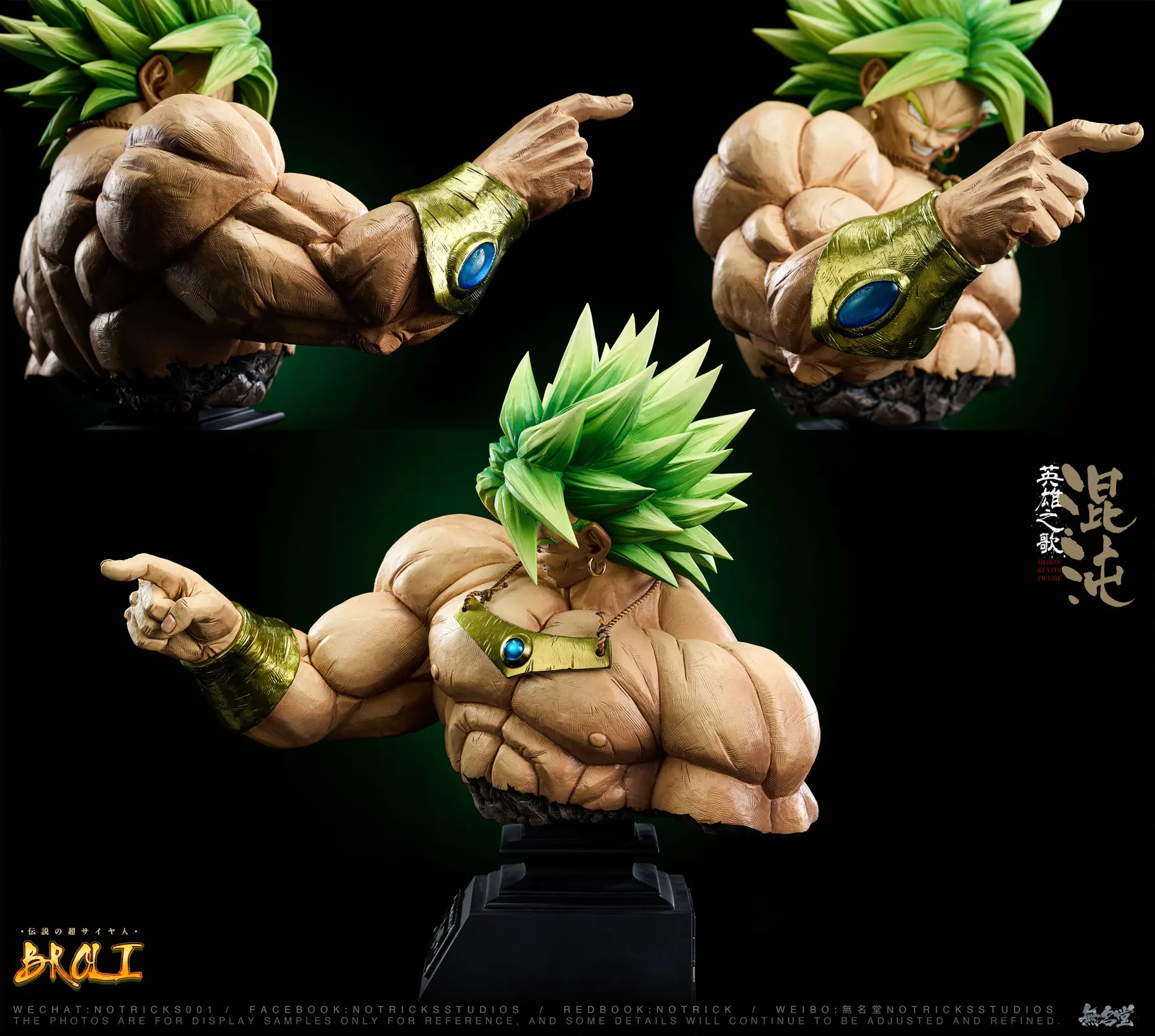 1/3 Scale The Song of Hero SP Broly Bust Statue - Dragon Ball Resin Statue - NOTRICKS Studios - Image 8