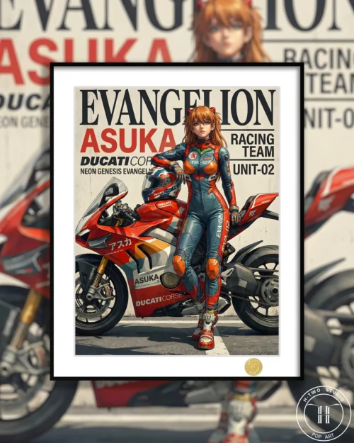 Motorcycle Asuka Langley Soryu Decorative Painting - (EVA) Neon Genesis EVAngelion - H-TWO Studio - Image 1