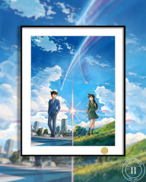 Your Name Style Shinichi Kudo & Ran Mouri Decorative Painting - Your Name Detective Conan - H-TWO Studio - Image 1
