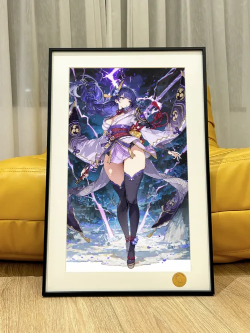 Purple Thunder Raiden Shogun Decorative Painting - Genshin Impact - Xingkong Studio - Image 1