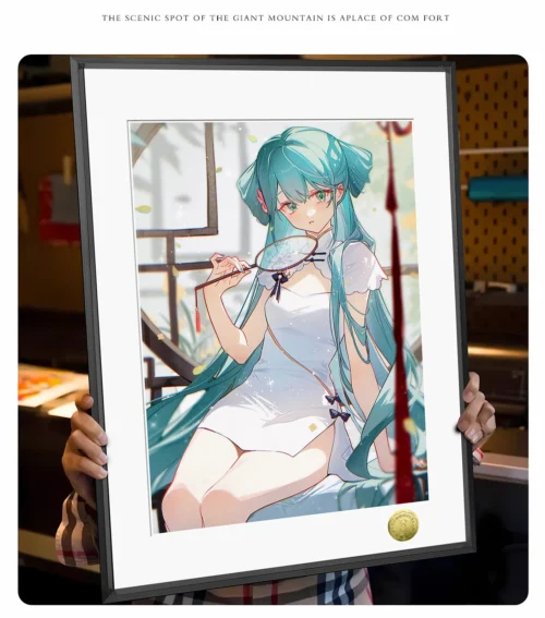 Chinese Style Hatsune Miku Decorative Painting - VOCALOID Decoration Painting - HuangGua Studio - Image 2