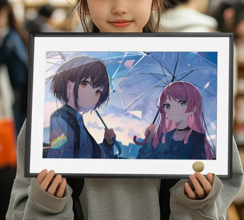 A3 & 4K Size Anon Chihaya & Tomori Takamatsu Decorative Painting - BanG Dream! Decoration Painting - HuangGua Studio - Image 1