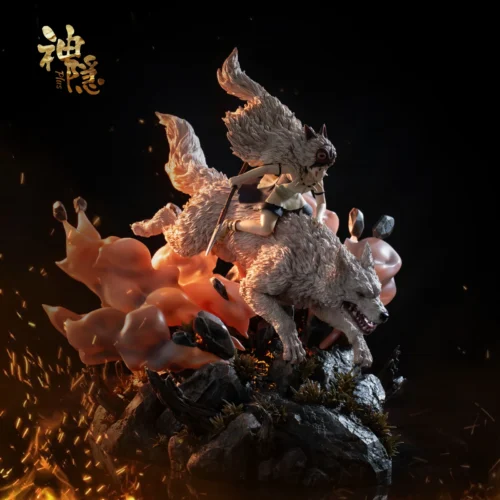 Plus Series Battles in the Fog of War with LED - Princess Mononoke Resin Statue - ShenYin Studio - Image 2