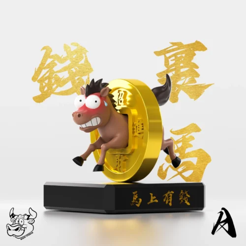 Lucky and Rich Horse - Original Design Resin Statue - NiuZi Studio - Image 2