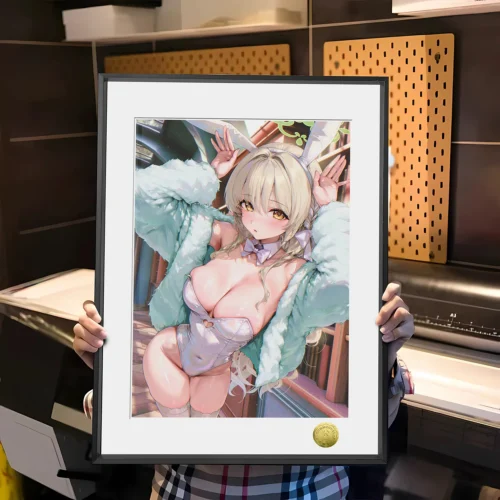 A3 & 4K Size Bunny Girl Ver. Sakurai Miyo Decorative Painting - Blue Archive Decoration Painting - HuangGua Studio - Image 1