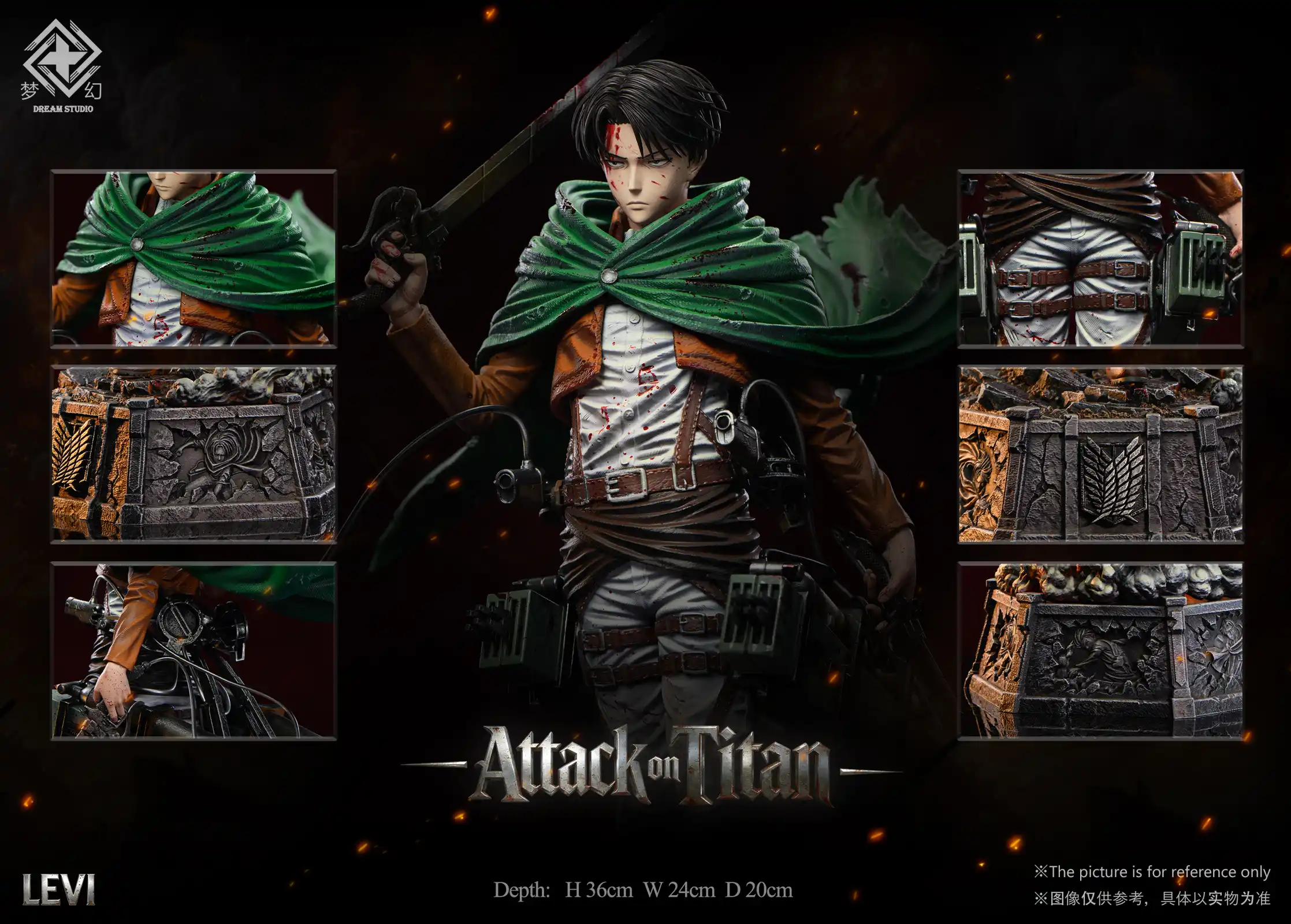 1/6 Scale Levi Ackerman - Attack On Titan Resin Statue - Dream Studios - Image 5