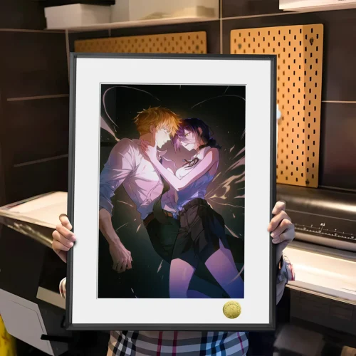 Couple Reze & Denji Decorative Painting - Chainsaw Man Decoration Painting - HuangGua Studio - Image 1