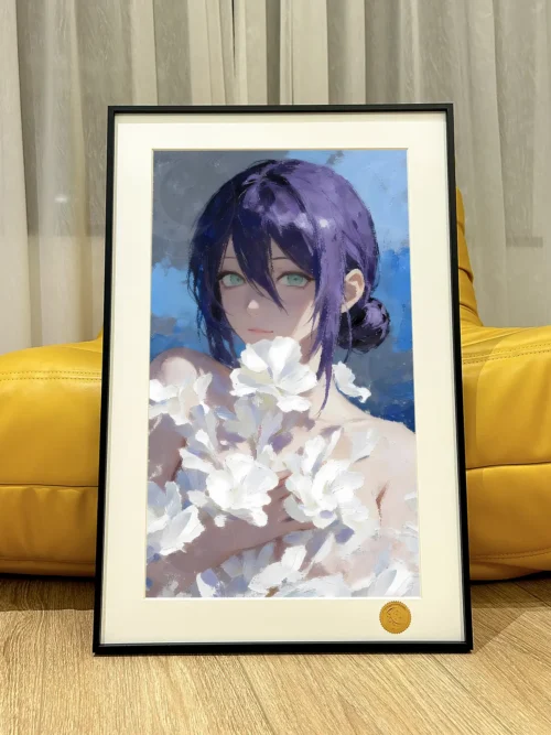 White Flowers Reze Decorative Painting - Chainsaw Man - Xingkong Studio - Image 1