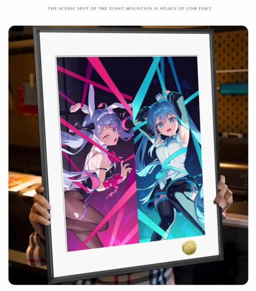 A3 & 4K Size Dual Version Hatsune Miku Decorative Painting - VOCALOID Decoration Painting - HuangGua Studio - Image 2