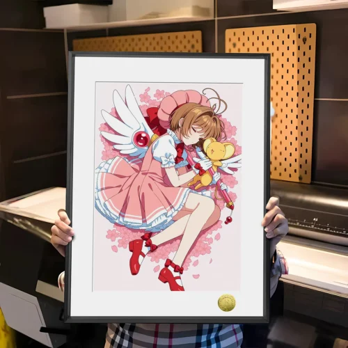 A3 & 4K Size Sakura Kinomoto Decorative Painting - Cardcaptor Sakura (CCS) Decoration Painting - HuangGua Studio - Image 1