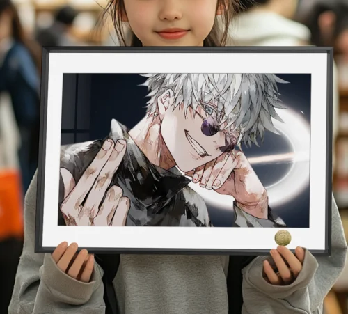 A3 & 4K Size Ikemen Satoru Gojo Decorative Painting - Jujutsu Kaisen Decoration Painting - HuangGua Studio - Image 1