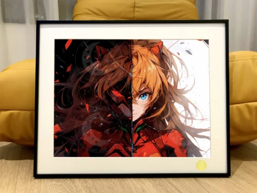 Two-Faced Asuka Langley Soryu Decorative Painting - (EVA) Neon Genesis EVAngelion - Xingkong Studio - Image 1