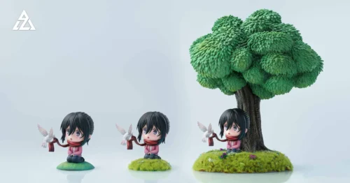 Chibi Ver. Mikasa Ackerman under the Tree - Attack On Titan Statue - AZ Studio - Image 1