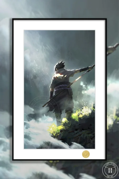 The Back View of Sasuke Uchiha Decorative Painting - Naruto - H-TWO Studio