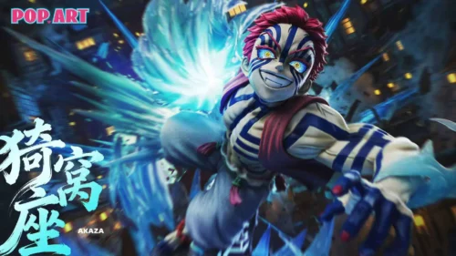 1/6 Scale Akaza with LED - Demon Slayer: Kimetsu No Yaiba Resin Statue - POP.ART Studio - Image 2