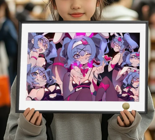 A3 & 4K Size Rabbit Hole Ver. Hatsune Miku 005 Decorative Painting - VOCALOID Decoration Painting - HuangGua Studio - Image 1