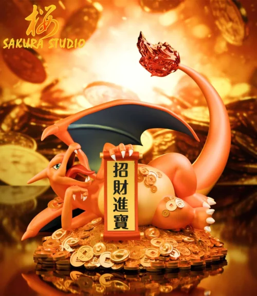 Fortune Sleeping Charizard - Pokemon Resin Statue - SAKURA Studio - Image 1