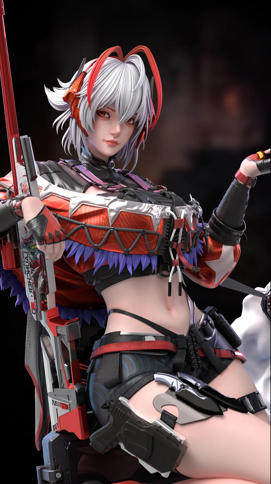 1/4 Scale A Dance of Blade Ver. Wis'adel - Delta Force Arknights Resin Statue - Reflection Studio - Image 3