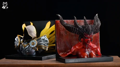 Inarius & Lilith Bookend - Diablo Resin Statue - PiPi Studio - Image 1