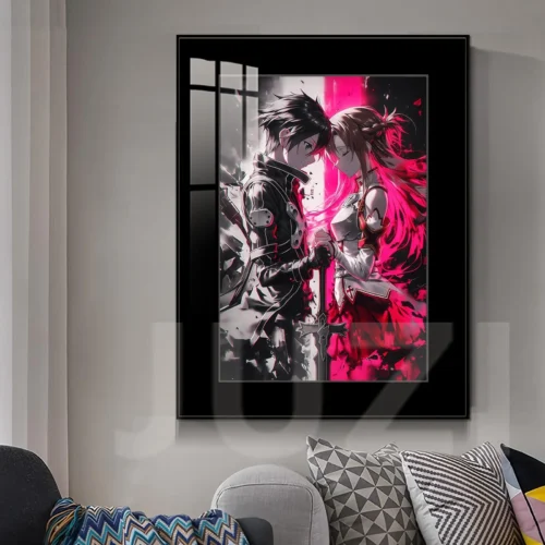 Two Blades in Harmony Kazuto Kirigaya & Asuna Yuuki Decorative Painting - Sword Art Online Decorative Painting - JuZi Studio - Image 2