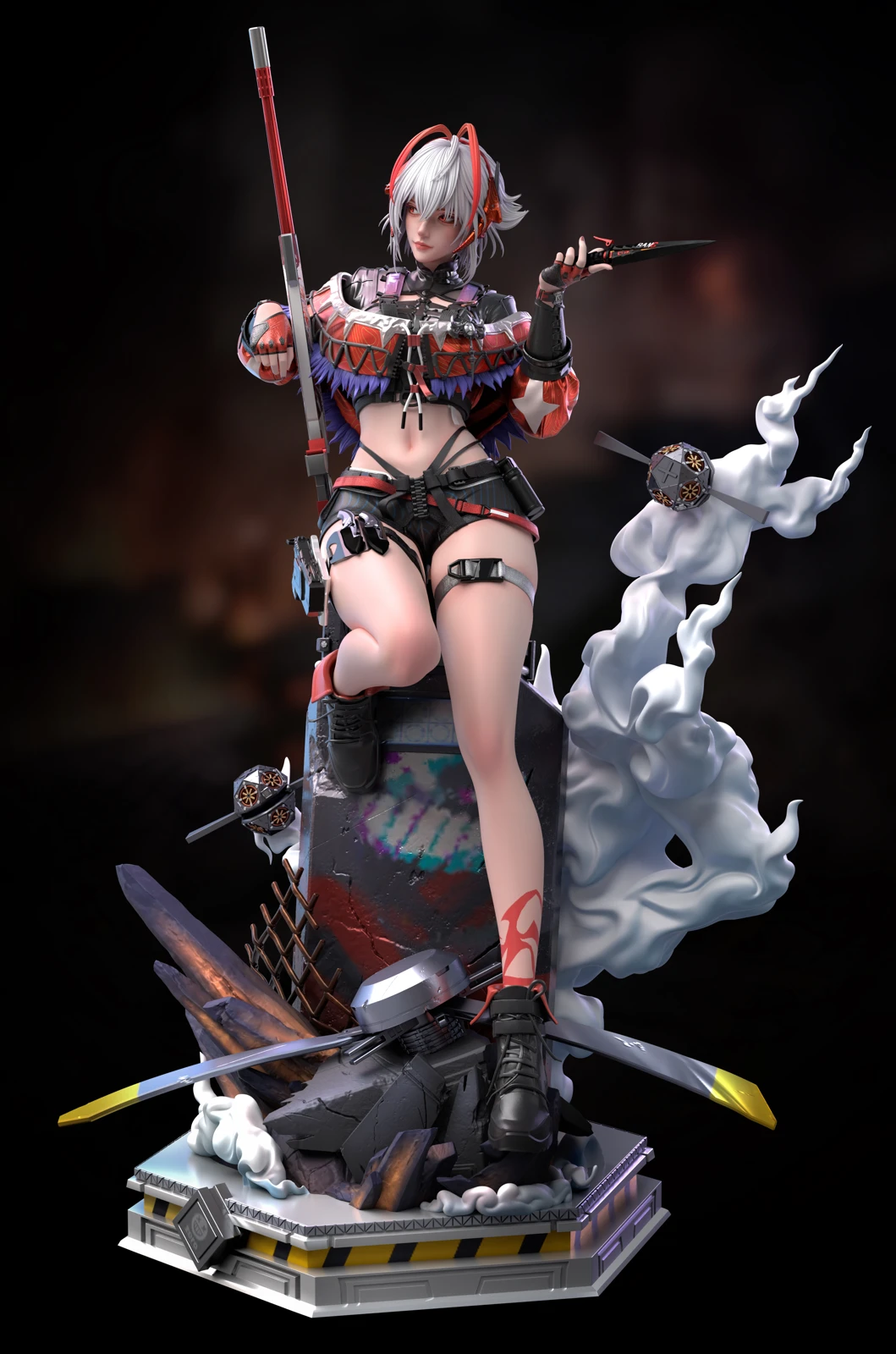 1/4 Scale A Dance of Blade Ver. Wis'adel - Delta Force Arknights Resin Statue - Reflection Studio - Image 2