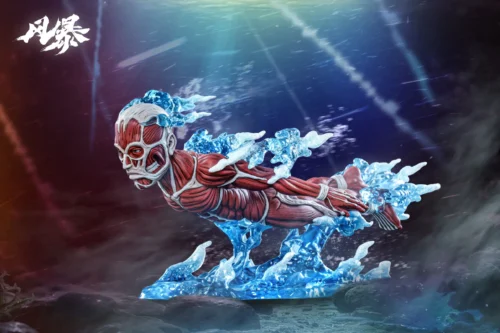WCF Scale Rumbling Titan under Water - Attack On Titan Resin Statue - FengBao Studio - Image 1