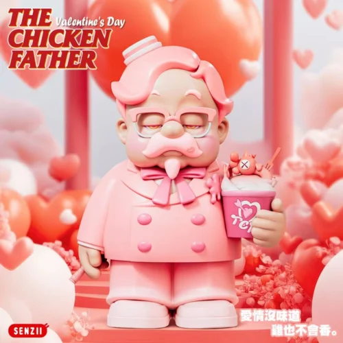 Mini & Plus Scale Love Style The Chicken Father - Original Design Resin Statue - Senzii Studio - Image 1