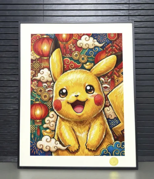 New Year Pikachu Decorative Painting - Pokemon - H-TWO Studio - Image 2