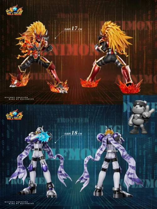 Agnimon & Wolfmon & Chackmon - Digimon Resin Statue - MALA House Studio - Image 1