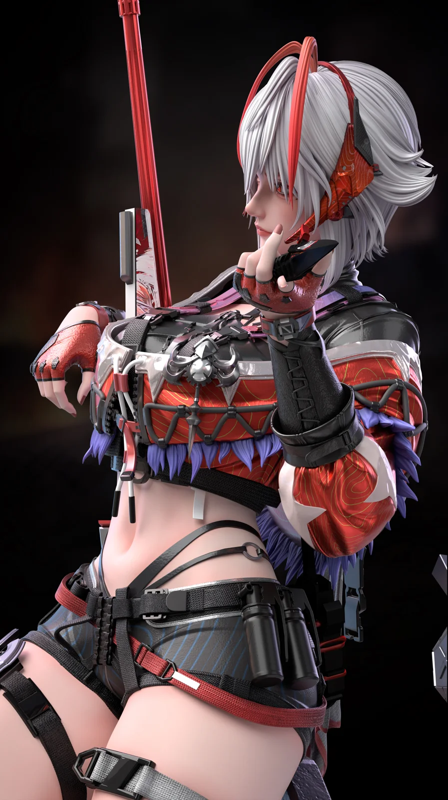 1/4 Scale A Dance of Blade Ver. Wis'adel - Delta Force Arknights Resin Statue - Reflection Studio - Image 4