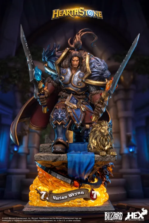1/6 Scale Varian Wrynn with LED - Hearthstone Official Statue - Blizzard Entertainment - Image 1