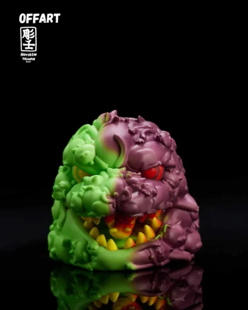 Burning Godzilla Mini Head with LED - Godzilla Resin Statue - OFFART Studio - Image 2