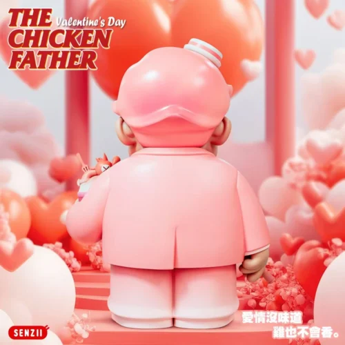 Mini & Plus Scale Love Style The Chicken Father - Original Design Resin Statue - Senzii Studio - Image 2