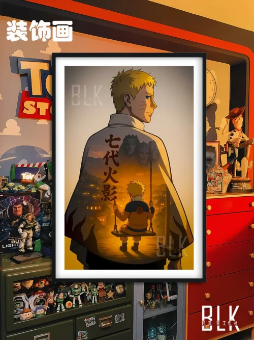 7th Hokage Naruto Uzumaki Decorative Painting & Fridge Magnet - Naruto - BLK Studio