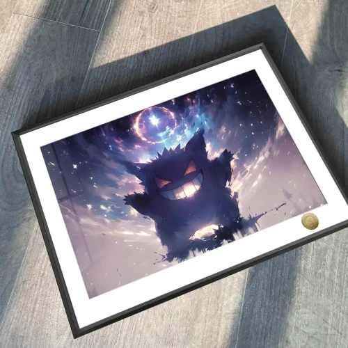 A3 & 4K Size Night Shade Gengar Decorative Painting - Pokemon Decoration Painting - HuangGua Studio - Image 2