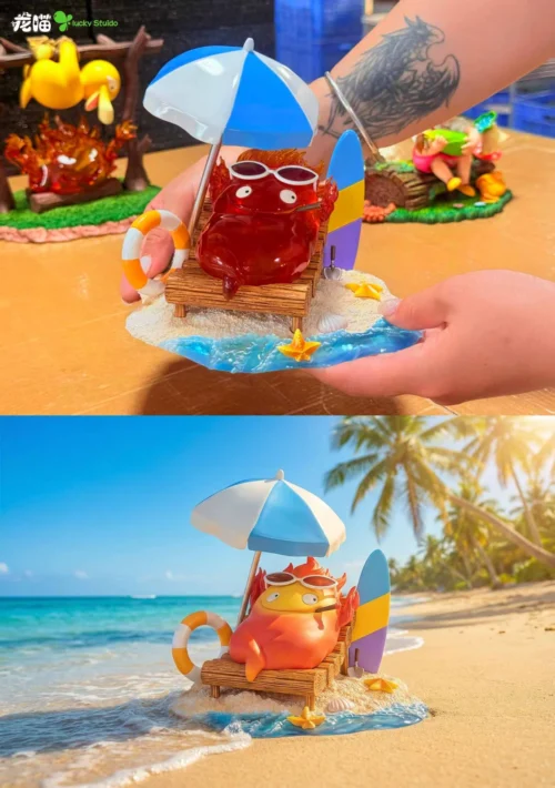 Calcifer on the Beach - Howl's Moviing Castle Resin Statue - LongMiao Studio - Image 1