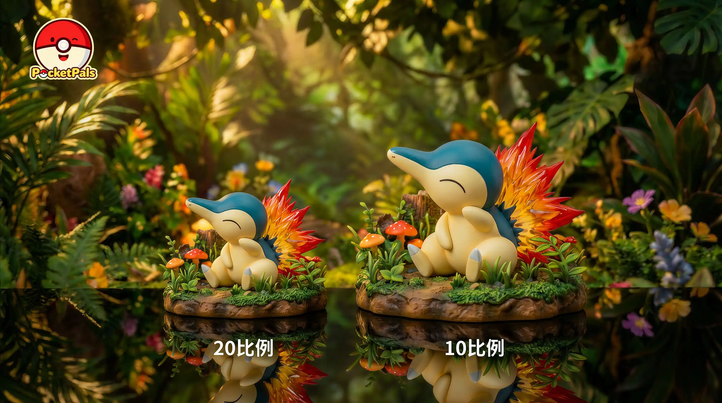 1/20 & 1/10 Scale World Zukan Cyndaquil - Pokemon Resin Statue - PocketPals Studio - Image 1