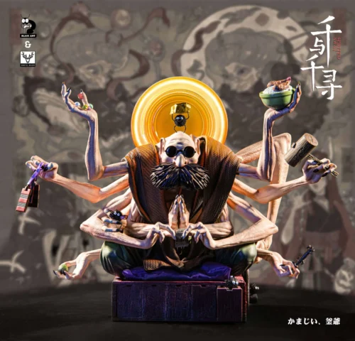 Turn Stone Into Gold Kamaji with LED - Spirited Away Resin Statue - Black Ant Studio - Image 1