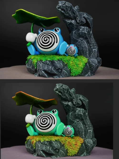 1/20 Scale World Zukan Poliwhirl & Poliwag Set - Pokemon Statue - 02 Studio - Image 1