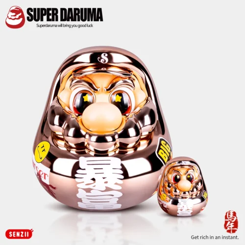 Mini & Plus Scale Year of the Horse Limited Rich Daruma - Super Mario Resin Statue - Senzii Studio - Image 1