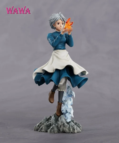 Sophie Hatter & Calcifer - Howl's Moving Castle Resin Statue - WAWA Studio - Image 1