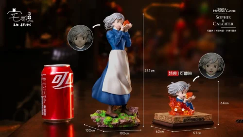 Sophie Hatter & Calcifer - Howl's Moving Castle Resin Statue - ZJB Studio - Image 1