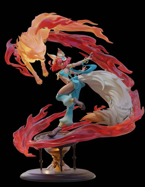 1/6 Scale Licensed Fiery Spirit Dance Ahri - League of Legends (LOL) Resin Statue - XC-Studio - Image 1