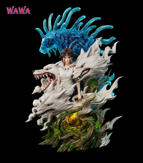 Princess Mononoke with LED - Princess Mononoke Resin Statue - WAWA Studio - Image 1