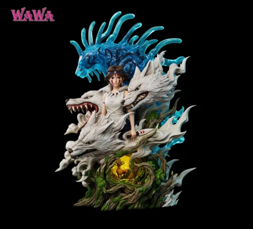 Princess Mononoke with LED - Princess Mononoke Resin Statue - WAWA Studio - Image 2