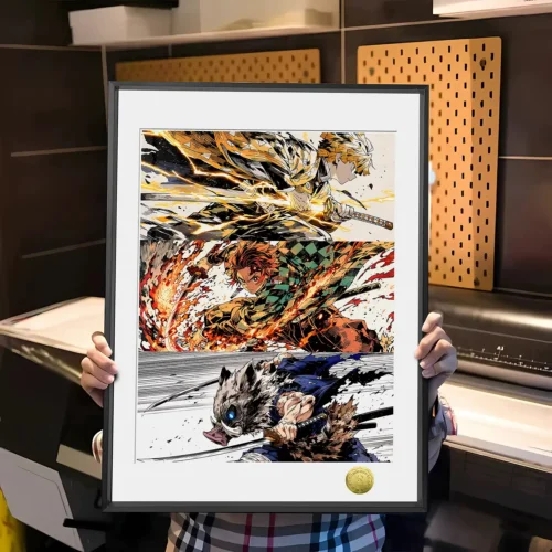 A3 & 4K Size Epic Moment Decorative Painting - Demon Slayer: Kimetsu No Yaiba Decoration Painting - HuangGua Studio - Image 1