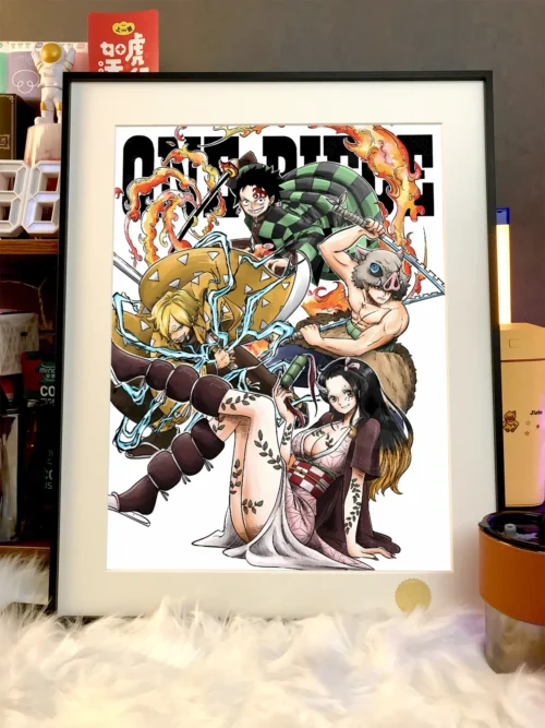 Demon Slayer Style Straw Hat Crew Decorative Painting - Demon Slayer: Kimetsu No Yaiba ONE PIECE - Xingkong Studio - Image 2