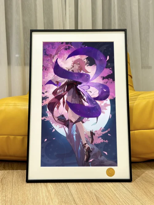 Yae Miko under Moon Decorative Painting - Genshin Impact - Xingkong Studio - Image 1