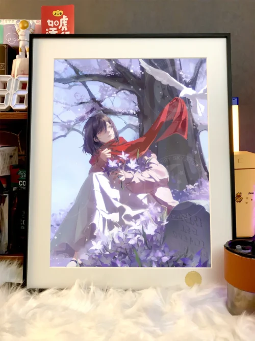 Wearing Scarf Mikasa Ackerman Decorative Painting - Attack On Titan - Xingkong Studio - Image 2